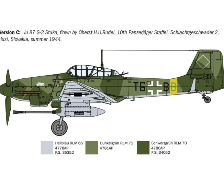 Italeri 1466Ju-87G-2 Kanonenvogel, Bausatz, 1:72