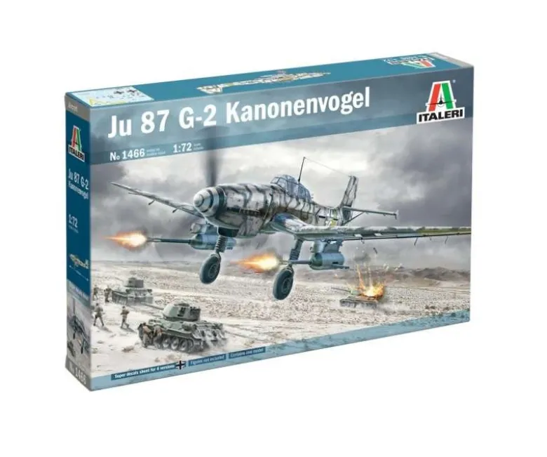 Italeri 1466Ju-87G-2 Kanonenvogel, Bausatz, 1:72