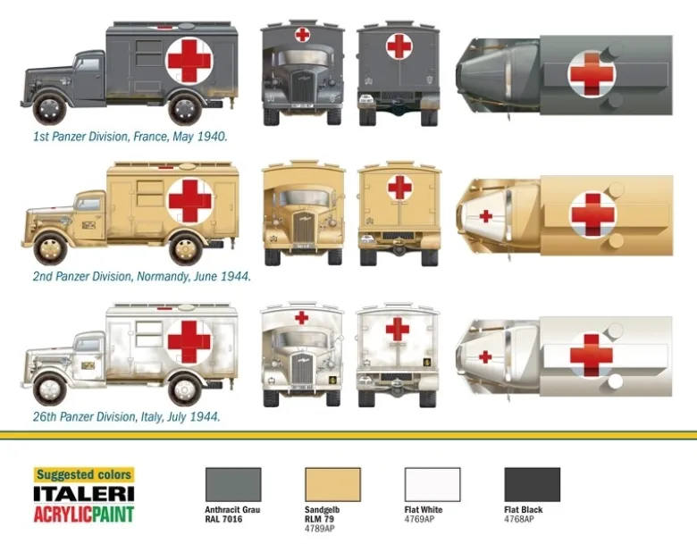 Italeri 7055Kfz. 305 Ambulance Plastikbausatz 1:72