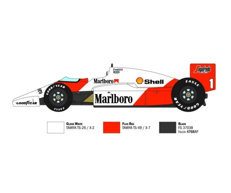 Italeri 4711Mc Laren MP4/2C Prost / Rosberg, Bausatz, 1:12
