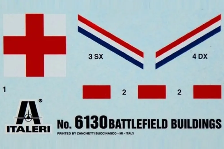 Italeri 61301:72 Schlachtfeld-Gebäude