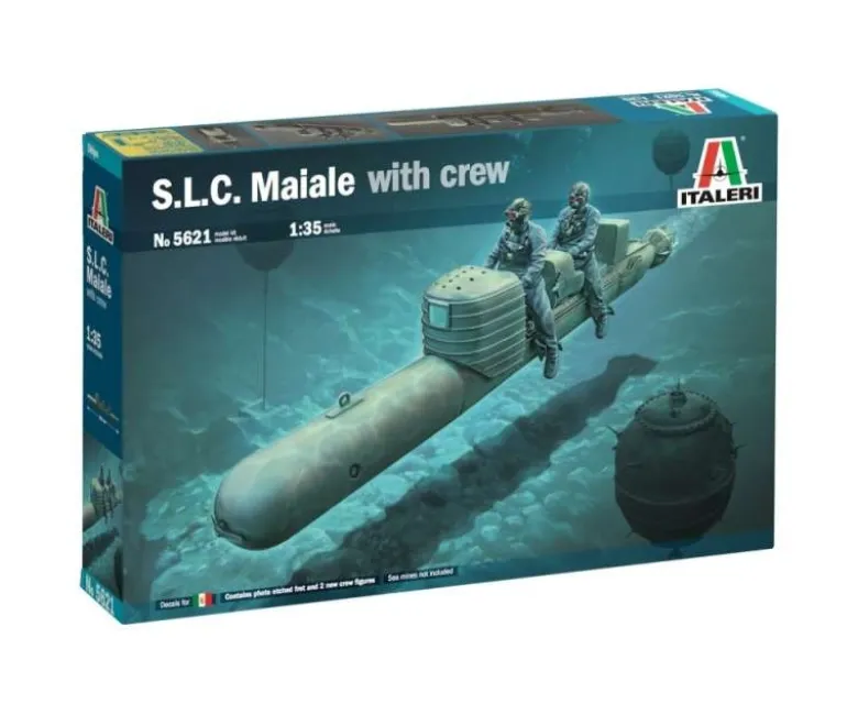 Italeri 5621S.L.C. Maiale 200 mit Besatzung, Plastikbausatz, 1:35 (2)