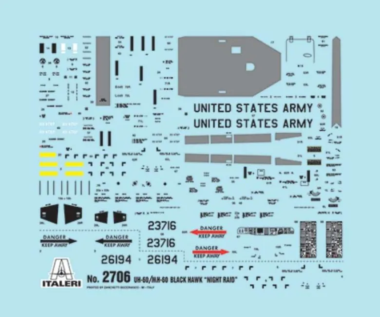 Italeri 2706UH-60A Black Hawk 'Night Raid', Plastikbausatz, 1:48
