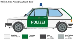 Italeri 3666VW Golf Mk.I POLIZEI, Bausatz, 1:24