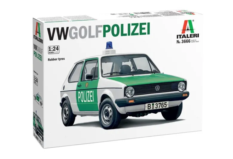Italeri 3666VW Golf Mk.I POLIZEI, Bausatz, 1:24