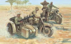 Italeri 61211:72 WWII Deutsche Motorräder Plastikbausatz