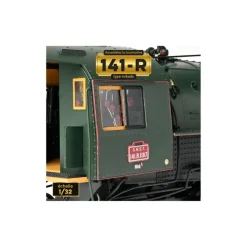 IXO 520010125Dampflok 141R mit Tender SNCF Whitebox, Bausatz 1:32 746 Teile - Hochdetailliert mit Licht & Sound
