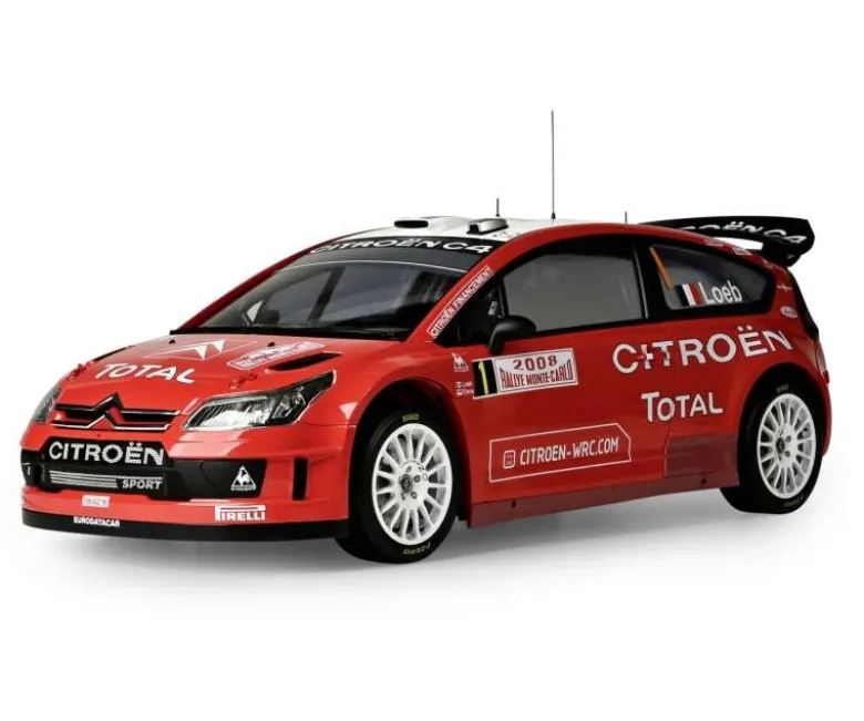 IXO 5200101201:8 IXO Citroen C4 WRC, 1:8 Standmodellbausatz 859 Teile - Hochdetailliert mit Licht & Sound