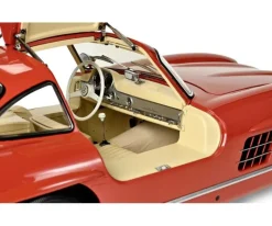 IXO 520010114Mercedes 300 SL Rot, 1:8 Standmodellbausatz 602 Teile - Hochdetailliert mit Licht & Sound