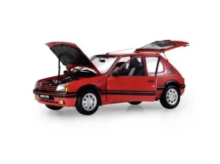 IXO 520010121Peugeot 205 GTI Rot, 1:8 Standmodellbausatz 720 Teile - Hochdetailliert mit Licht & Sound