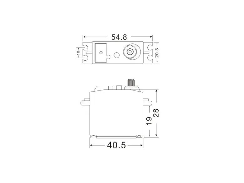 JX Servo PDI-HV4416MGPDI-HV4416MG HV-Digitalservo Lowprofile 12,6kg/0,11 bei 6V mit Metallgetriebe