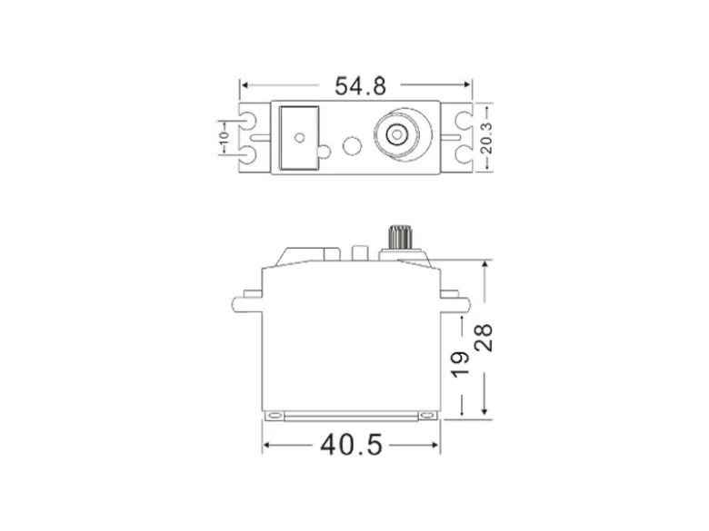 JX Servo PDI-4409MGPDI-4409MG Digitalservo Lowprofile 9,2kg/0,11 Metallgetriebe
