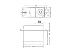 JX Servo PDI-6208MGPDI-6208MG Digital Servo Standard 8,2kg/0,07 Metallgetriebe