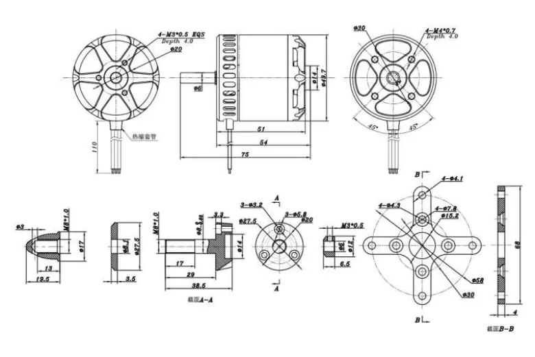 Kavan KAV30.2032Brushless Motor Außenläufer PRO 5050-465