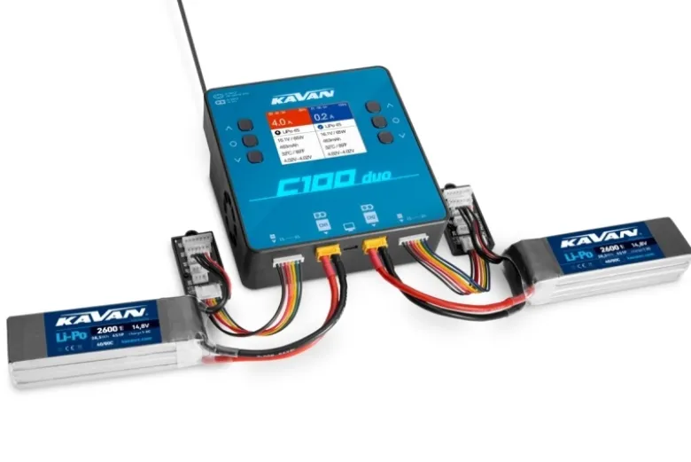 Kavan KAV34.1100C100 Duo Ladegerät mit Balancer 2x 500W
