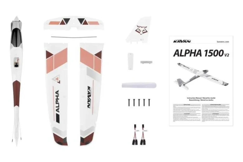 Kavan KAV02.8076V2Alpha V2 Motorsegler 1500mm ARF - rot