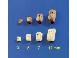 Krick 60883Doppelblöcke Nussbaum 3mm (10 Stück)