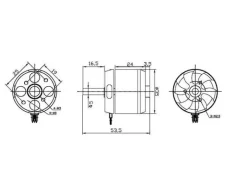 Krick 42435MAX Marine P357 1250 KV Aussenläufer Brushless Motor