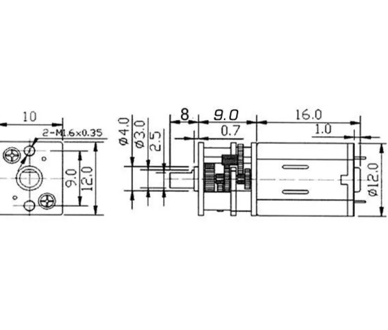 Krick 42204Micro Pile Getriebemotor 150:1 6V