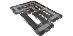 Kyosho 87033-01BMini-Z Rennstrecke Circuit30 Erweiterungsset (63tlg.)