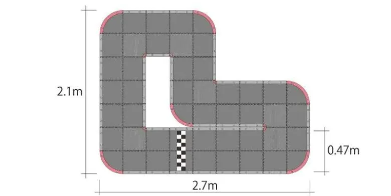 Kyosho 87033BMini-Z Rennstrecke Urethane 30x30cm (48-teilig)