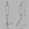 LESU 502111:14/ 1:16 Auspuff S-Form aus Edelstahl