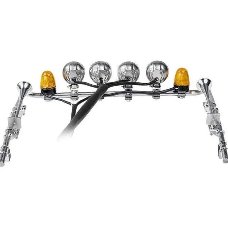 LESU 505031:14 Dachlampenbügel mit 4xScheinw. rund, 2x Rundum, 2x Horn