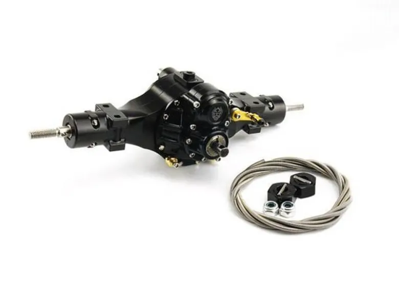 LESU 501291:14 Differenzialachse V2 hinten sperrbar mit Durchtrieb Alu