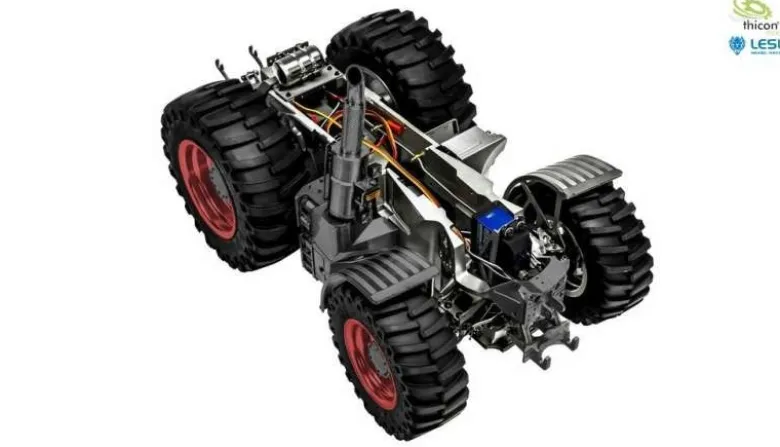 LESU 58951Traktor-Fahrgestell 4x4 Montiert für Bruder-Traktor 1:16