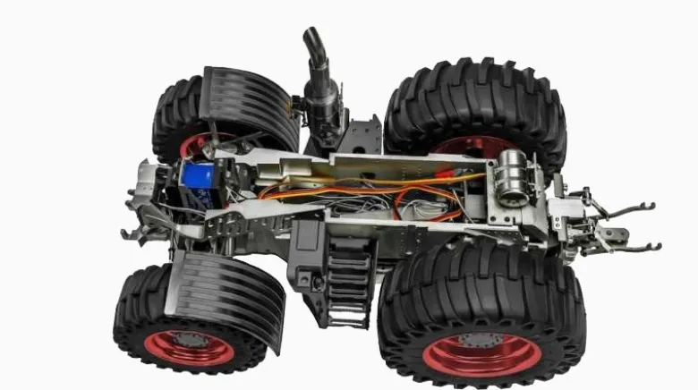 LESU 58951Traktor-Fahrgestell 4x4 Montiert für Bruder-Traktor 1:16