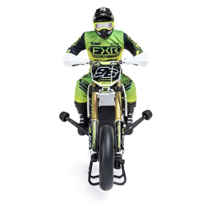 Losi LOS-2310Promoto-SM FXR 1/4 Supermoto Motorrad RTR, weiss inkl. Spektrum 7,4V 5000mAh G2 LiPo Akku und Ladegerät