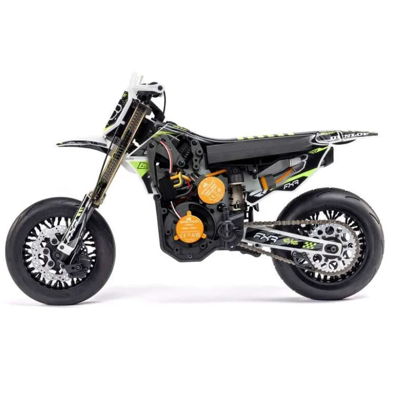 Losi LOS-2310Promoto-SM FXR 1/4 Supermoto Motorrad RTR, weiss inkl. Spektrum 7,4V 5000mAh G2 LiPo Akku und Ladegerät