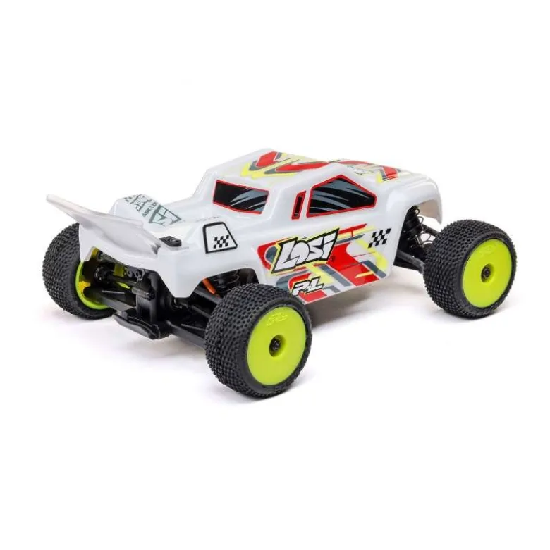 Losi LOS-1392T1Micro-T 2S 2WD Stadium Truck RTR 1:28, weiß Akku und Ladegerät inklusive