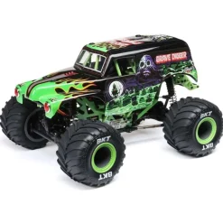 Losi LOS01026T1Mini LMT 4X4 Brushed Monster Truck 1:18 RTR, Grave Digger