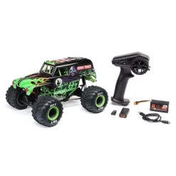 Losi LOS01026T1Mini LMT 4X4 Brushed Monster Truck 1:18 RTR, Grave Digger