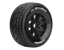 Louise LOUT3291BSC-Rocket 1/5 SCT Reifen auf Felge schwarz montiert 24mm Losi 5IVE-T , DBXL-E etc.