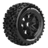 Louise LOUT3293BSC-Uphill 1/5 SCT Reifen auf Felge schwarz montiert 24mm Losi 5IVE-T, DBXL-E