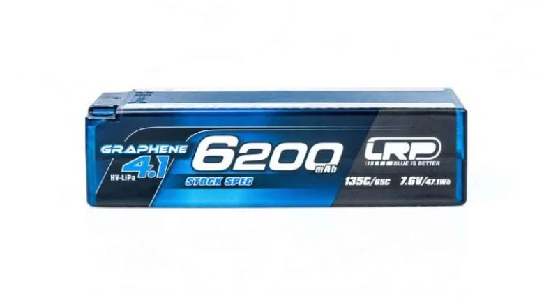 LRP 432285HV Stock Spec Shorty LiPo Akku 2S 6200mAh 7,6V 135C/65C Hardcase, 5mm Buchse - Graphene-4.1
