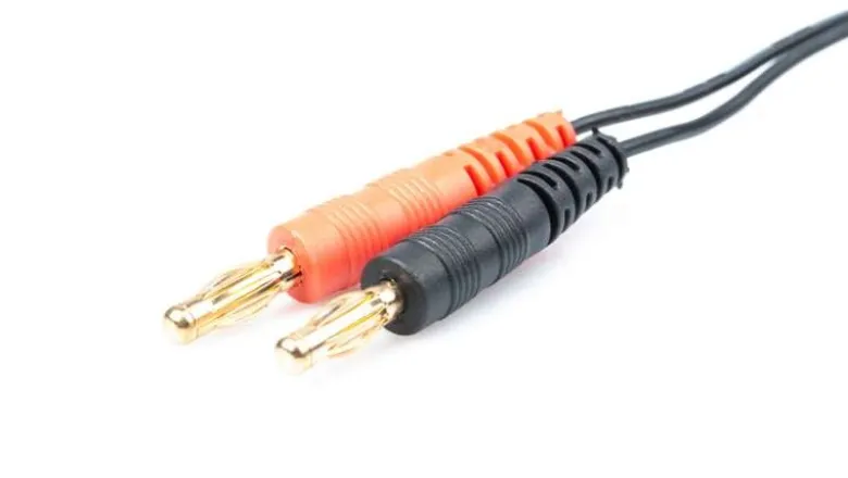 LRP 499201Ladekabel - 50cm - 4mm / Futaba, Sanwa, Graupner, JR RX/TX
