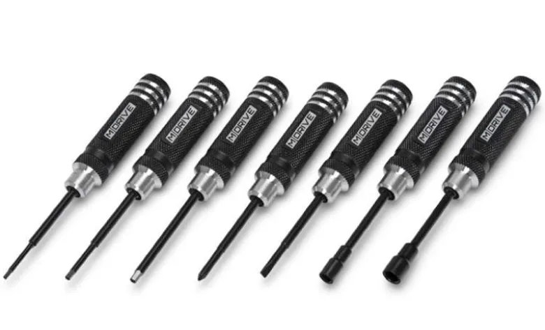 M-Drive MD45000Mini Werkzeug-Set 7-teilig, Sechskant-, Steckschlüssel