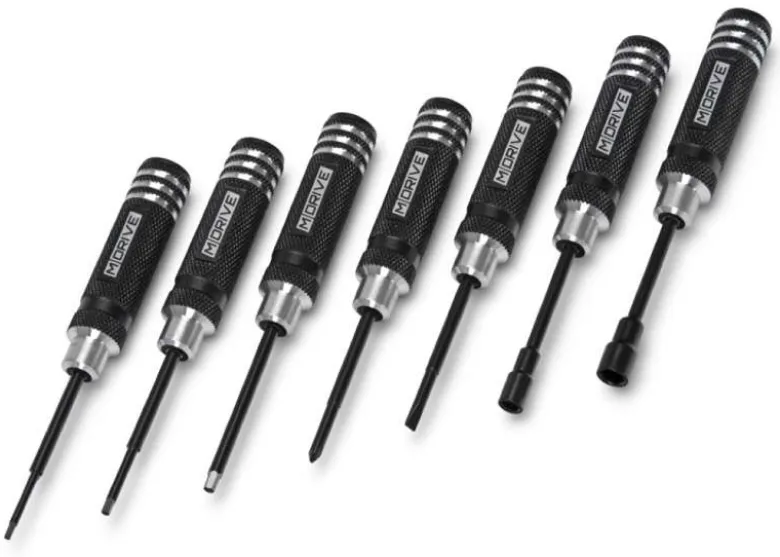 M-Drive MD45000Mini Werkzeug-Set 7-teilig, Sechskant-, Steckschlüssel
