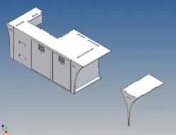 MDTech 9131-3A(LS)Vollprofilbox für Scania 3-Achser links Tamiya 1:14,5