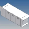 MDTech 9133-2A(L)Vollprofilbox für MAN 2-Achser von Tamiya (1:14,5) - links