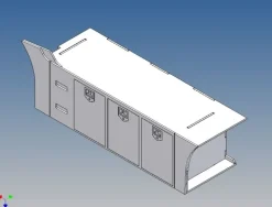 MDTech 9134-2A(L)Vollprofilstaukiste für Tamiya Actros 2-Achser 1:14 links