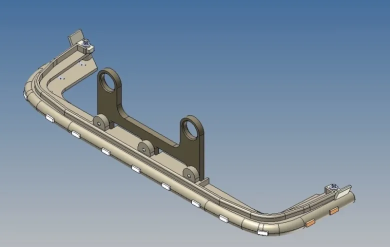 MDTech 2020-986A-RWUnterbau für Stoßstange halbrundes Profil 1:14 Volvo FH16