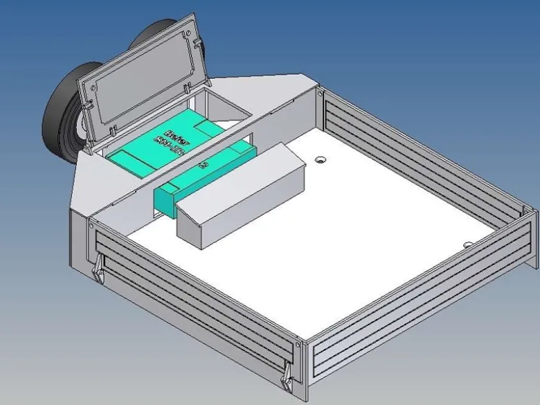 MDTech 9345-GOPLA-B2Ladeplattform für Carson Goldhofer STN-L3 M1:14 mit Beier SM/LM Aussparung, mit zwei Ersatzradhalter