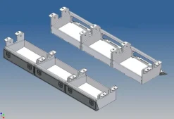 MDTech 9345-GT086Staukistenpaar Trio 3x86mm zu Carson Tieflader Goldhofer