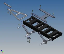 MDTech 8022-oDT2-Achs Dolly für Tamiya LKWs 1:14 Zwillingsbereifung