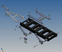 MDTech 8012-oTB2-Achs Dolly für Tamiya LKWs 1:14 Breitbereifung