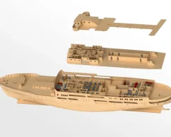 Modell Tec 24525MS Finnmarken - Hurtigruten Schiff 1:60 Holz Bausatz